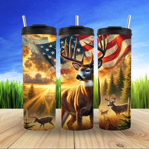 Majestic Deer bij Sunrise Glory Thermosbeker