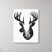 Majestic Deer Forest Double Exposition sur Toile M (Recto)