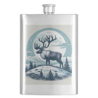 "Majestic Deer Wine Flask Flacon