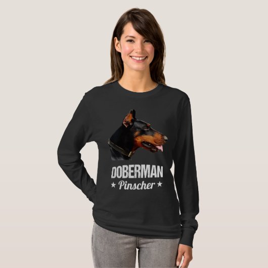 Majestic Doberman Pinscher Animal Art Design T-shirt (Voorkant volledig)