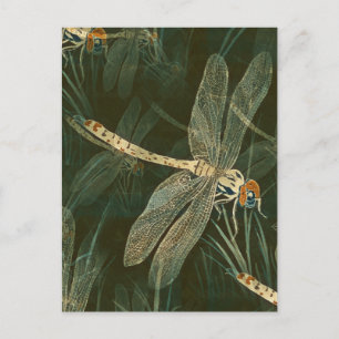 Majestic Dragonfly Pattern Briefkaart