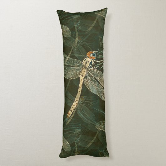 Majestic Dragonfly Pattern Lichaamskussen (Achterkant (Verticaal))
