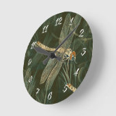 Majestic Dragonfly Pattern Ronde Klok (Hoek)