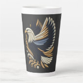 Majestic Eagle borduurwerk ontwerp | stoutmoedig p Latte Mok (Voorkant)