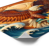 Majestic Eagle Clutching een vis 5x7 Poster (Hoek)