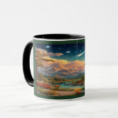 Majestic Eagle Cosmic Sky Mountain Mug (Devant gauche)