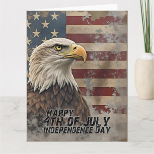 Majestic Eagle & Flag – Spirit of Freedom Kaart