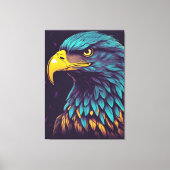 Majestic Eagle in levendige kleuren Canvas Afdruk (Voorkant)