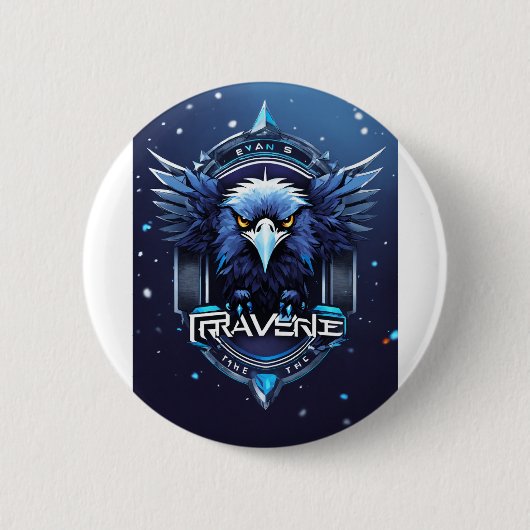 Majestic Eagle Logo Button – Bold & Powerful Desig (Voorkant)