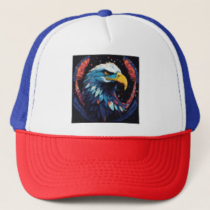 Majestic Eagle Logo op witte achtergrond Trucker Pet