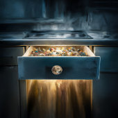 Majestic Eagle met uitzicht op Serene Lake Keramische Knop