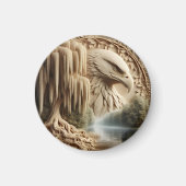 Majestic Eagle met uitzicht op Serene Lake Magneet (Voorkant)