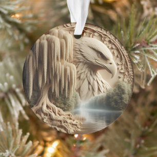 Majestic Eagle met uitzicht op Serene Lake Ornament