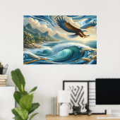 Majestic Eagle of Freedom Poster (Thuiskantoor)