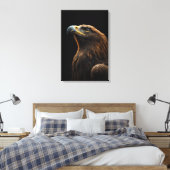 Majestic Eagle Portrait, Strength Royal Confidence Canvas Afdruk (Insitu (Slaapkamer))