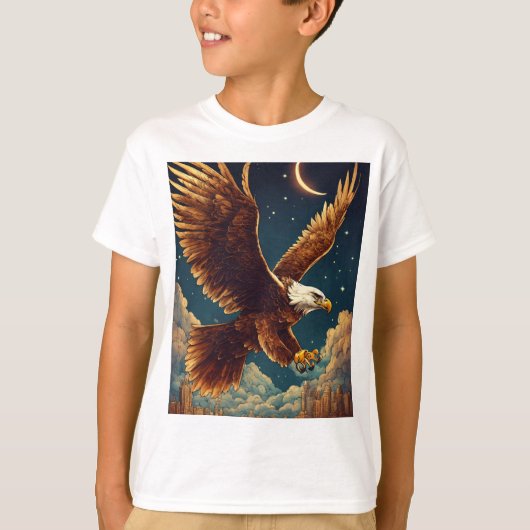 Majestic Eagle Print T-shirt (Voorkant)