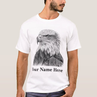 Majestic Eagle Sketch - Handgetekende dieren in he T-shirt