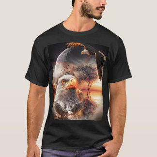 "Majestic Eagle - Stijgend door artistieke lucht" T-shirt
