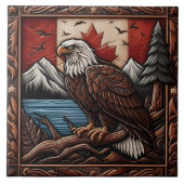 Majestic Eagle voor het Canadese landschap Tegeltje (Voorkant)