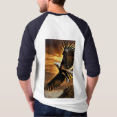 Majestic Eagle zwart en goud T-shirt (Achterkant)