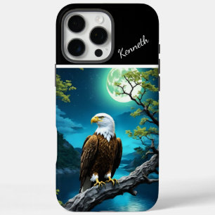 Majestic Eagle's Moonlight Vigil iPhone 16 Pro Max Hoesje