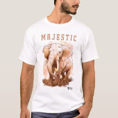 Majestic Elephant 2 T-shirt blanc (Devant)