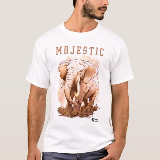 Majestic Elephant 2 T-shirt blanc (Devant)