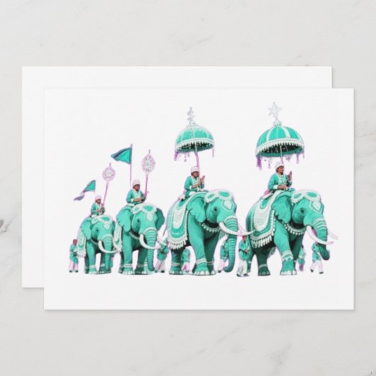 Majestic Elephant Mandala Kaart (Voorkant / Achterkant)