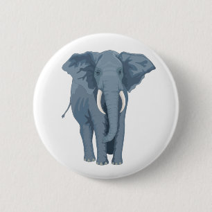 Majestic Elephant Ronde Button 5,7 Cm