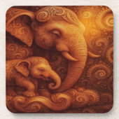 Majestic Elephants Beverage Coaster Bier Onderzetter (Voorkant)