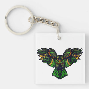 Majestic Emerald Owl Sleutelhanger