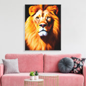 Majestic Face van de Lion Canvas Afdruk (Insitu (Woonkamer))
