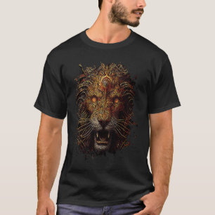 Majestic fantasie leeuw in een schitterende splend t-shirt