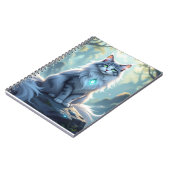 **Majestic Fantasy Cat with Mystical Aura – High F Notitieboek (Linkerzijde)