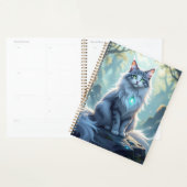 **Majestic Fantasy Cat with Mystical Aura – High F Planner (Display)