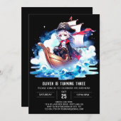 Majestic Fantasy Pirate Verjaardag Kaart (Voorkant / Achterkant)