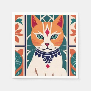 Majestic Feline Charm Servet