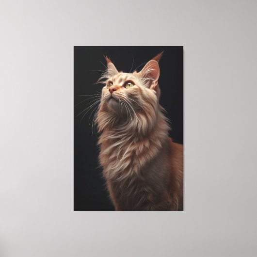 Majestic Feline Portrait Canvas Afdruk (Voorkant)
