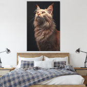 Majestic Feline Portrait Canvas Afdruk (Insitu (Slaapkamer))