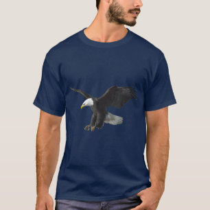 Majestic Flying American Bald Eagle Foto T-shirt