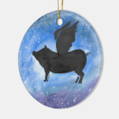Majestic Flying Pig Keramisch Ornament (Links)