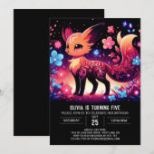 Majestic Fox digitale verjaardag Kaart (Voorkant / Achterkant)