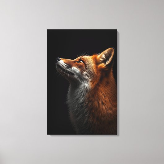 Majestic Fox Portrait, Strength & Royal Confidence Canvas Afdruk (Voorkant)