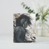 Majestic Friesian Horse par Bihrle Carte Postale (Debout devant)