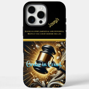 Majestic Gavel of Justice in Grandeur iPhone 16 Pro Max Hoesje