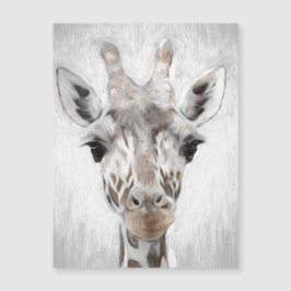 Majestic Giraffe Portreyed Magnetic Card