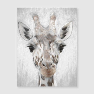 Majestic Giraffe Portreyed Magnetic Card
