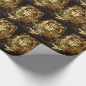 Majestic Gold Lions Pattern Cadeaupapier (Hoek)