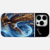 Majestic Golden Eagle Moon horloge Case-Mate iPhone Case (Achterkant (horizontaal))