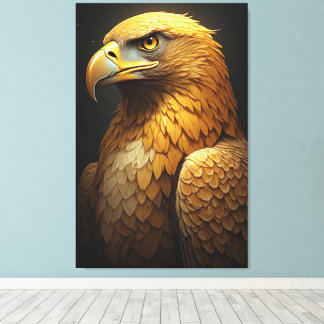Majestic Golden Eagle Portrait  Canvas Afdruk